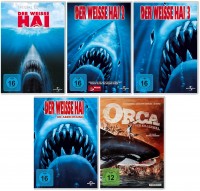 5-Filmklassiker-Kollektion im Set: Der weisse Hai 1-4 + Orca der Killerwal (DVD)