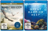 David Attenborough 2er Set: Könige der Lüfte - Wie Tiere das fliegen lernten - Blu-ray 3D + 2D & Great Barrier Reef (Blu-ray)