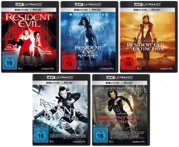 Resident Evil 1+2+3+4+5 im Set - 4K Ultra HD Blu-ray + Blu-ray (4K Ultra HD)