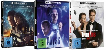 Aliens - Die Rückkehr + The Abyss - Abgrund des Todes + True Lies - Wahre Lügen - 4K Ultra HD Blu-ray + Blu-ray / Special Edition im Set (4K Ultra HD)