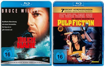 Tödliche Nähe + Pulp Fiction / Bruce Willis Double Feature im Set (Blu-ray)